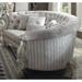 Andrew Home Studio Laner 109" Velvet Rolled Arm Curved Sofa Velvet in Gray | 39 H x 109 W x 55 D in | Wayfair GFA52JL085-EDW