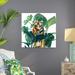 Bay Isle Home™ Jungle Tiger Surrounded By Monstera - Wrapped Canvas Painting Print Canvas in White | 36 H x 36 W x 1.25 D in | Wayfair