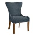 Hekman Christine Wingback Arm Chair Wood/Upholstered in Gray/Brown | 40 H x 28.5 W x 26.5 D in | Wayfair 72695570-052VDarkNickel