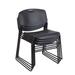 Inbox Zero Zeng Ultra Compact Metal Frame Armless Stackable Chair Plastic/Acrylic/Metal in Black | 31 H x 22 W x 17 D in | Wayfair