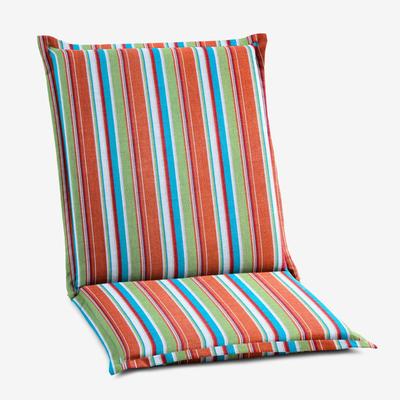 BH Outdoor Performance Flanged Hinged Cushion by BrylaneHome in Covert Breeze Patio Chair Outdoor Seat Pad
