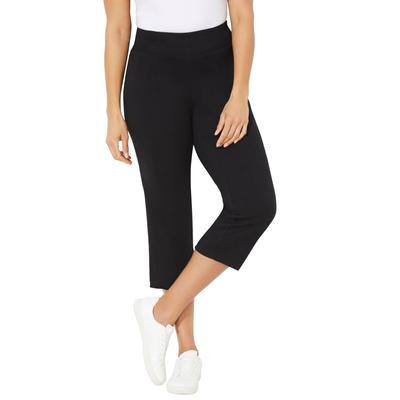 Plus Size Women's Yoga Capri by Catherines in Black (Size 4X)