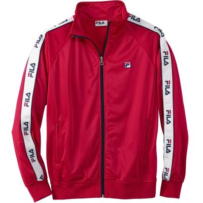 Men's Big & Tall FILA® Taped Logo Track Jacket by FILA in Red (Size 3XL)