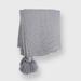 Herringbone Tassel Throw by Evergrace Home in Gray (Size 60" X 50")