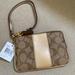 Coach Bags | Coach Nwt Wristlet Signature Cs And Gold. | Color: Gold/Tan | Size: Os