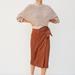 Anthropologie Skirts | Anthropologie Lauren Sueded Wrap Midi Skirt Xs | Color: Brown | Size: Xs