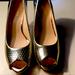Nine West Shoes | Brandnew New Nine West Gold Peep Toe Heels | Color: Gold | Size: 9