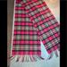 Disney Accessories | Disney Pink Tan White Black Plaid Scarf Feels Soft | Color: Brown/Pink | Size: Os