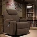 Latitude Run® Reclining Heated Massage Chair w/ Swivel & Rocking Function Mildew Resistant/Canvas/Stain Resistant | 42 H x 32 W x 28 D in | Wayfair