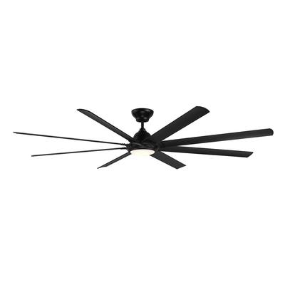 Modern Forms Hydra Outdoor Rated 96 Inch Ceiling Fan with Light Kit - FR-W1805-96L-MB
