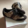 Coach Shoes | Coach Brown And Tan Tennis Shoes | Color: Brown/Tan | Size: 7