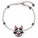 Gucci Jewelry | Gucci Bosco Dog Bracelet With Crystals In Silver | Color: Black/Silver | Size: 0.75" X 0.75" Pendant 8.75" Chain