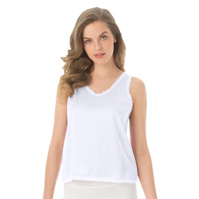 Plus Size Women's Lace-Trim Camisole by Comfort Choice in White (Size 22/24)