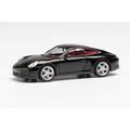 herpa 028646-002 Porsche 911 Carrera 4, schwarz in Miniatur zum Basteln Sammeln und als Geschenk