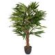 hjh OFFICE 871001 Artificial Plant MANGO Height 130 cm Green 588 Leaves Large Indoor Plant Mango Tree Pot Plant Artificial