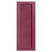 Alpha Shutters Cathedral Top Full-style Open Louver Shutters Pair Vinyl in Red/Pink/Indigo | 51 H x 9 W x 0.125 D in | Wayfair L209051330