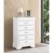 Glory Furniture Louis Phillipe 5 Drawer 33" W Chest Wood in White | 48 H x 33 W x 18 D in | Wayfair G3190-CH