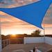 Yescom 11.5' Triangle Sun Shade Sail Patio Deck Beach Garden Yard Outdoor Canopy Cover Uv Blocking () in Blue | 138 W x 138 D in | Wayfair