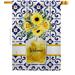 Breeze Decor Sunflower Bouquet House Flag Floral Spring 28 X40 Inches Double-Sided Decorative Decoration Yard Banner in Blue/Gray/Yellow | Wayfair