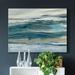 Willa Arlo™ Interiors Wind & Water - Wrapped Canvas Print Canvas in Blue/Brown/Green | 12 H x 8 W x 1.5 D in | Wayfair