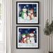 The Holiday Aisle® Festive Lights I - 2 Piece Picture Frame Painting Print Set Paper, in Green/Red/White | 34.5 H x 69 W x 1.5 D in | Wayfair