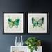 August Grove® Butterfly Sketch I - 2 Piece Picture Frame Graphic Art Print Set Paper, Solid Wood in Black | 17.5 H x 35 W x 1.5 D in | Wayfair