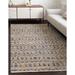 Brown 120 x 0.38 in Area Rug - Union Rustic Johnnesha Geometric Handmade Flatweave Jute/Area Rug in Navy/Cotton/Jute & Sisal | Wayfair