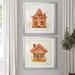 The Holiday Aisle® Gingerbread House I - 2 Piece Picture Frame Painting Print Set Paper, Solid Wood in Brown/Pink | 26.5 H x 53 W x 1.5 D in | Wayfair