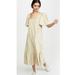 Free People Dresses | Free People Sweet Sunday Button Down Midi Dress Xs | Color: Cream/Tan | Size: Xs