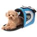 Blue Airline Approved Folding Zippered Sporty Mesh Pet Carrier, 18.1" L X 10.2" W X 10.5" H, Large, Blue / Grey
