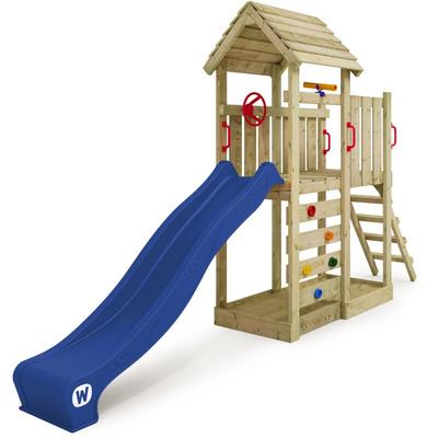 Stelzenhaus Klettergerüst JoyFlyer mit Rutsche, Kletterturm mit Sandkasten, Leiter & Spiel-Zubehör Image
