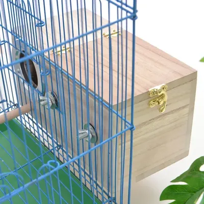 Boîte d'élevage de perroquets en bois maison d'oiseau accent d'élevage décoration pour animaux de