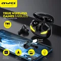 Awei-Écouteurs de jeu T35 TWS écouteurs Bluetooth avec micro sans fil sauna téléphone HiFi