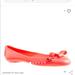 J. Crew Shoes | J.Crew Orange Bow Jelly Ballet Flats | Color: Pink | Size: 6