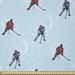 East Urban Home Ambesonne Sport By The Yard, Abstract Lines Background Ice Hockey Pattern Competitive Match Winter Season in White | Wayfair