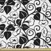 East Urban Home Ambesonne Black & Fabric By The Yard, Abstract Monochrome Morning Glory Flourish Contrast Botanical Silhouettes in White | Wayfair