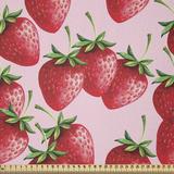 East Urban Home Ambesonne Fruit By The Yard, Delicious Big Strawberries On Pink Background Tasty Juicy Ripe Summer Fruits in White | Wayfair