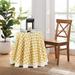 Rosalind Wheeler Lineberger Checkered Cotton Blend Round Tablecloth Cotton Blend in Yellow | 70 W x 70 D in | Wayfair