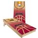 Skip's Garage 2' X 4' Basketball Team Themed Cornhole Board Set w/ Carry Case Solid Wood in Black/Blue/Brown | 12 H x 24 W x 48 D in | Wayfair