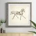 Union Rustic Dressage Horse I - Picture Frame Painting Print on Paper in Black/Blue/Green | 35.5 H x 35.5 W x 1.5 D in | Wayfair