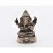 Bungalow Rose Small Ganesh Figurine. Hand Crafted On Brass w/ Gold Patina & 1 Inch Tall Metal in Gray | 1 H x 0.5 W x 0.5 D in | Wayfair