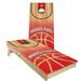 Skip's Garage 2' X 4' Basketball Team Themed Cornhole Board Set w/ Carry Case Solid Wood in Black/Blue/Brown | 12 H x 24 W x 48 D in | Wayfair