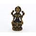 Bungalow Rose Small Lakshmi Sitting On Lotus Figurine. Hand Crafted On Solid Brass w/ Silver Patina. 1.25 Inch Tall Metal in Gray | Wayfair