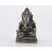 Bungalow Rose Small Ganesh Figurine. Hand Crafted On Brass w/ Gold Patina & 1 Inch Tall Metal in Gray | 1 H x 0.5 W x 0.5 D in | Wayfair