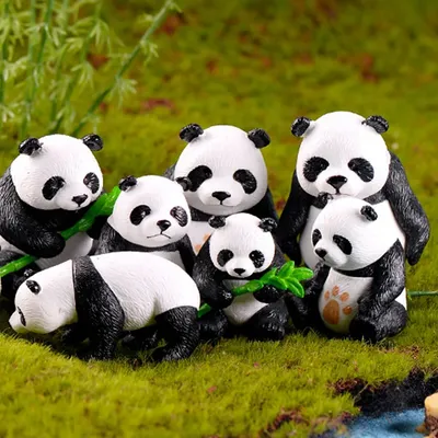 Pandas miniatures en résine plante de jardin Pot de fleur bonsaï décoration pour maison de