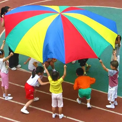 Parachute parapluie arc-en-ciel pour camping en plein air sac pour diabétique jeu de balle coule