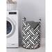 East Urban Home Ambesonne Black & White Laundry Bag, Monochrome Interlocking Stripes Pattern w/ Modern Abstract Inspirations | Wayfair