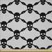 East Urban Home Gothic Fabric By The Yard, Halloween Horror Theme Spooky Skeleton Bones Dark Skulls Checkered Pattern | 36 W in | Wayfair