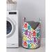 East Urban Home Ambesonne Cat Laundry Bag, Cartoon Style Lively Colored Friendly Cheerful Characters w/ Hearts Happiness Love | Wayfair