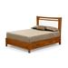 Copeland Furniture Monterey Solid Wood Bed Wood and /Upholstered/Polyester/Genuine Leather in White | 52 H x 64.25 W x 84 D in | Wayfair